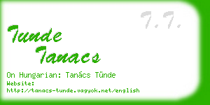 tunde tanacs business card