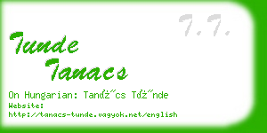 tunde tanacs business card